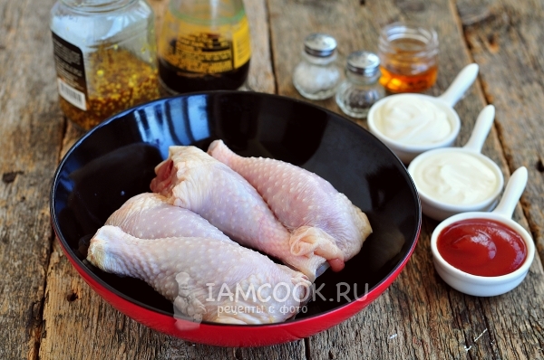 Ингредиенты для курицы с горчицей в духовке