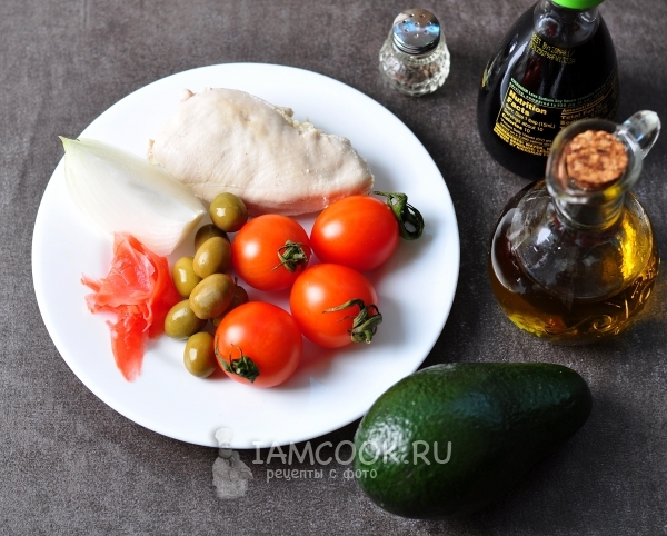 Ингредиенты для салата с маринованным имбирем