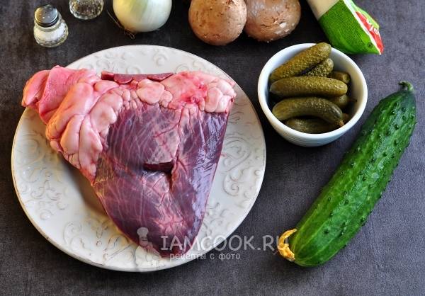 Салат с сердцем, маринованными огурцами и яйцом — рецепт с фото пошагово