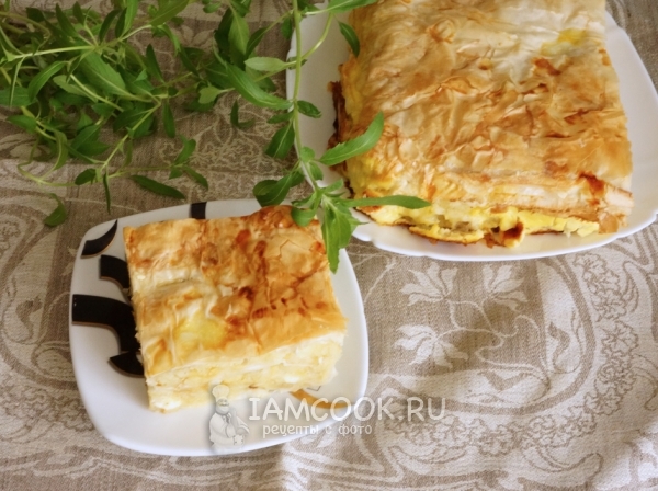 Рецепт греческой тиропиты из теста Фило с сыром