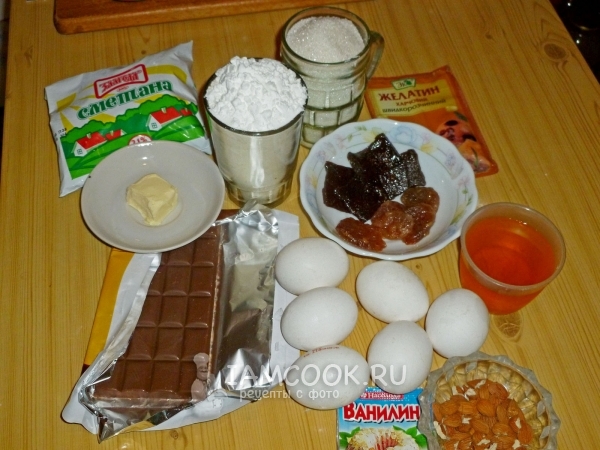 Ингредиенты для торта «Амаретто»