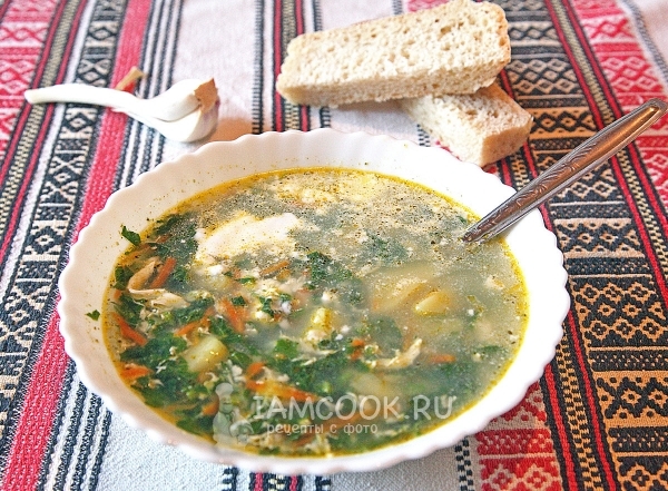 Фото весеннего супа с молодой крапивой