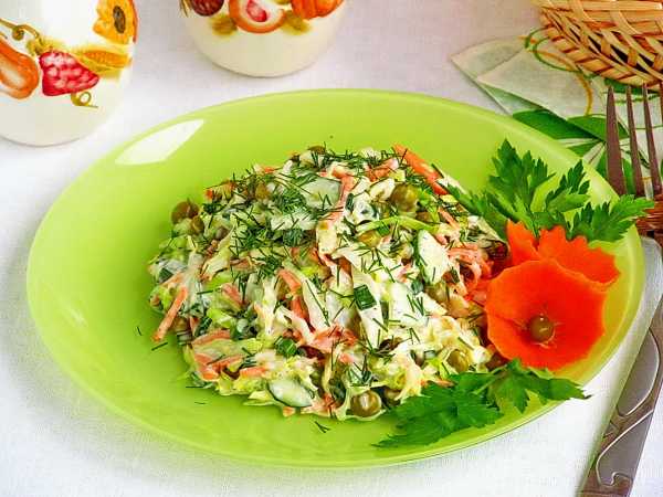 Салат из свежих овощей без майонеза