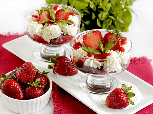 Летний десерт с клубникой и мятой: свежие ягоды в сочетании с прохладяющей ароматной мятой
