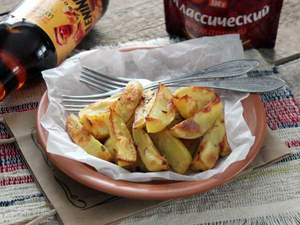 Картошка, запеченная кусочками в духовке
