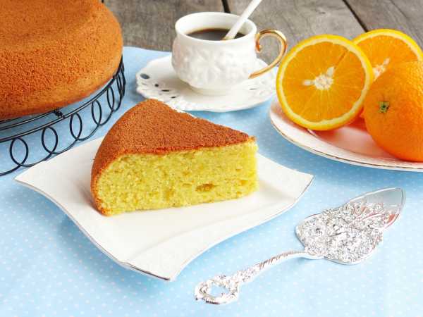 Рецепт: Постный пирог с апельсинами - в мультиварке