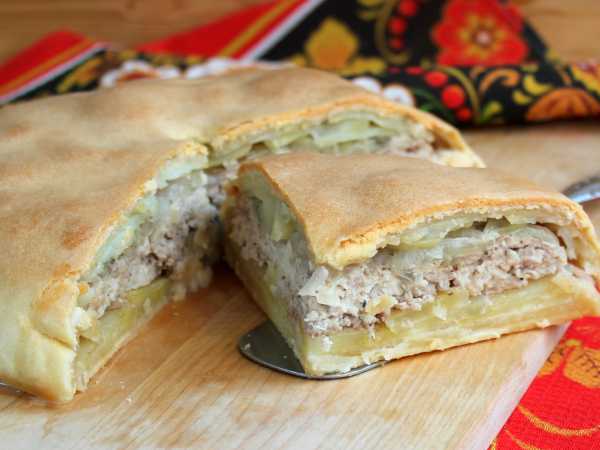 Вариант 1: Классический татарский пирог с картошкой и мясом «Балеш»