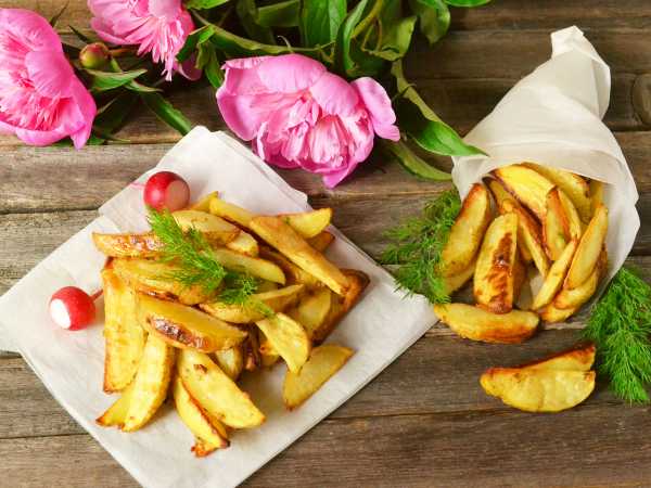 Чесночная картошка в духовке — рецепт с фото пошагово