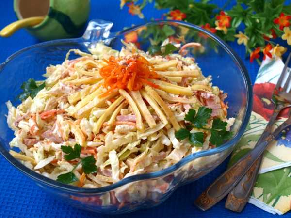 Быстрый салат из блинов - пошаговый рецепт с фото