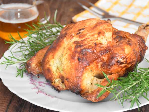 Курица на бутылке - пошаговый рецепт приготовления с фото