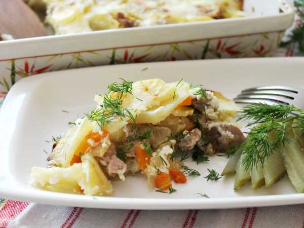Мясо по-французски с картошкой и грибами: рецепт с фото