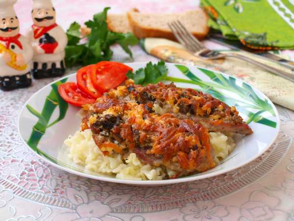 Мясо по-французски - рецепт c грибами и помидорами, 10 фото - 2D-Recept
