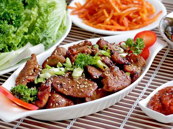 Рецепт Соевое мясо по-корейски Калорийность, химический состав и пищевая ценность.