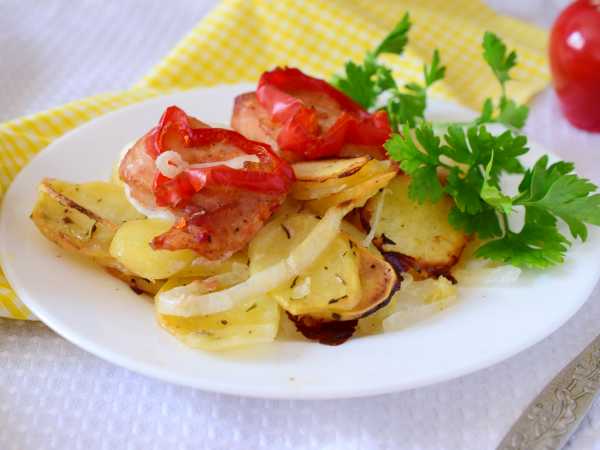 📌Филе пангасиуса с картофелем под сыром в духовке