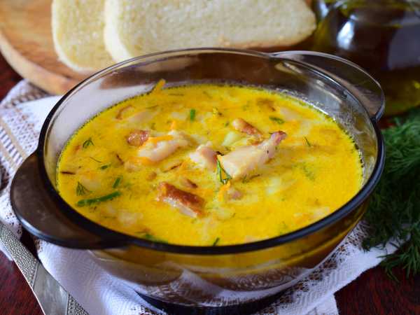 Куриный крем-суп с сыром