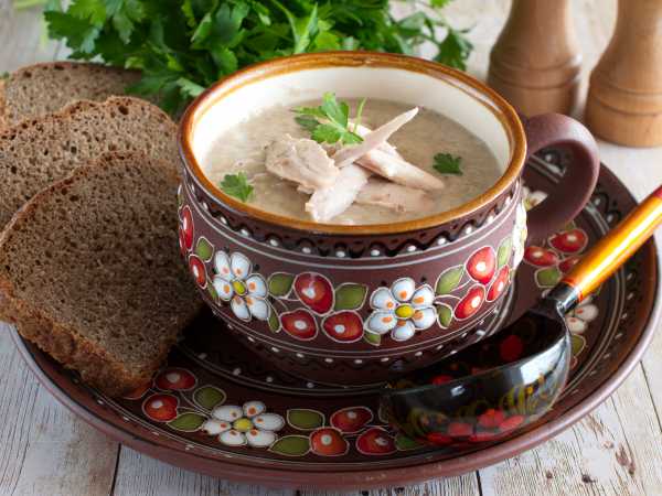 Как приготовить рецепт Грибной суп из замороженных грибов