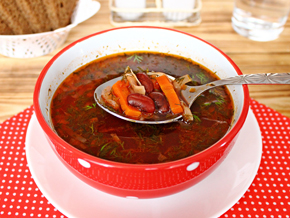Фасолевый суп с томатом без картошки