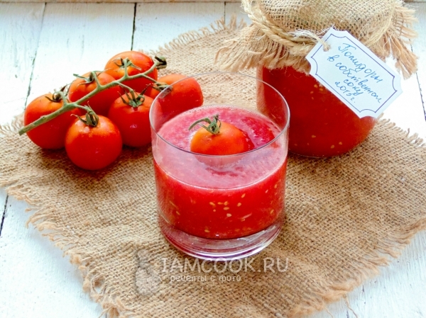 Фото помидоров в собственном соку