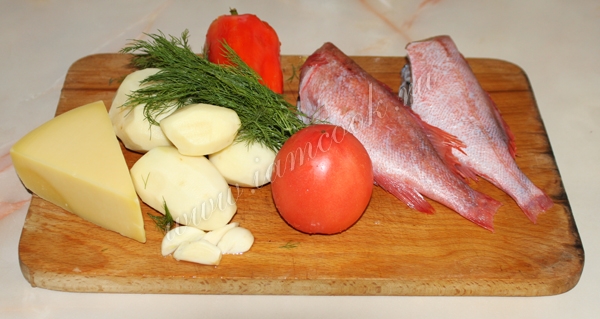 Ингредиенты для приготовления морского окуня в духовке