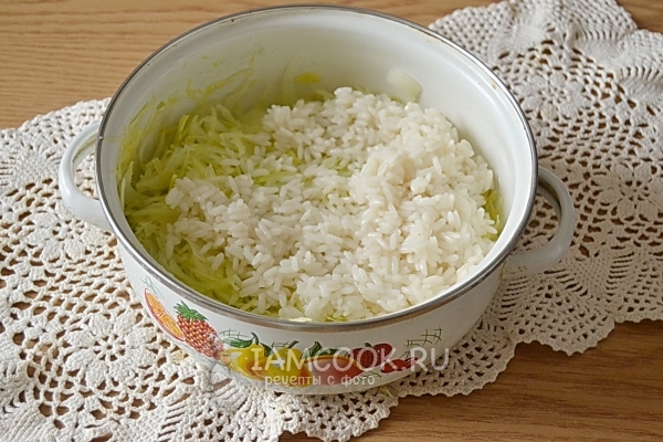 Соединить капусту с рисом