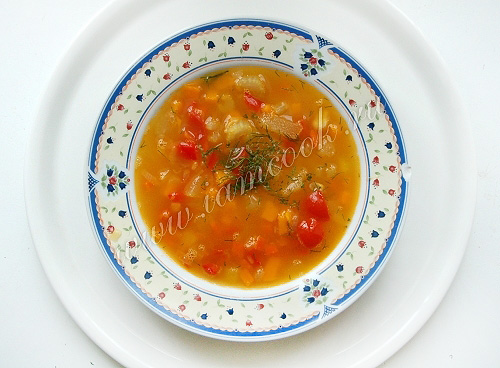 Легкий суп из тыквы