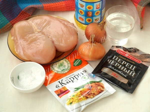 Ингредиенты для подливы из курицы к картофельному пюре