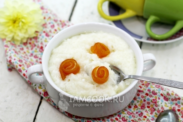 Фото молочной рисовой каши в мультиварке