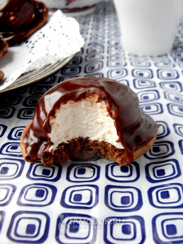 Рецепт шоколадного пирожного с зефиром
