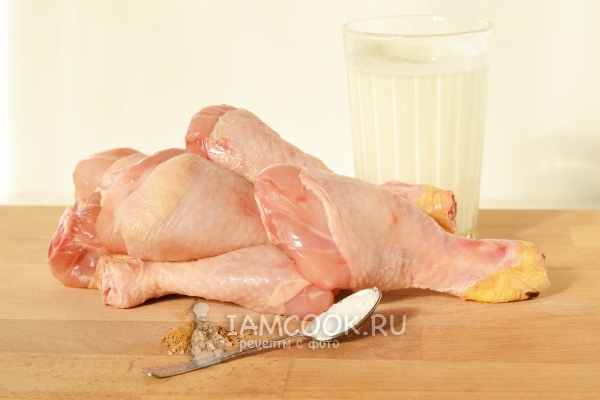 Ингредиенты для курицы в кефире в духовке