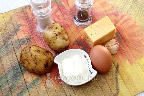 Ингредиенты для картофельной запеканки с сыром