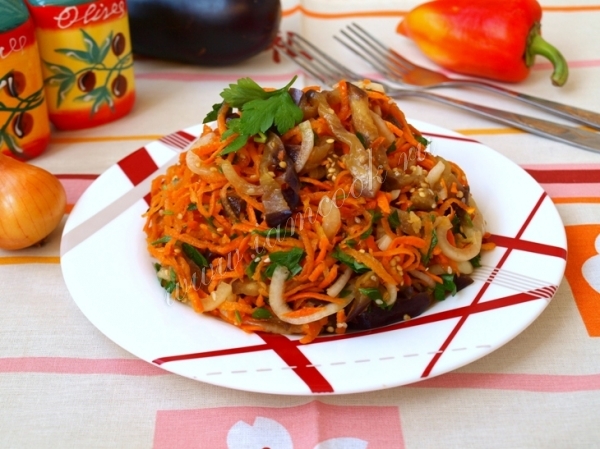Рецепт баклажанов по корейски с морковью