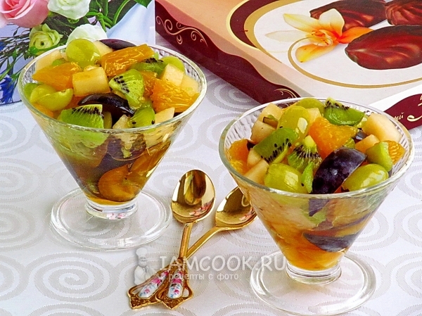 Фото десертного салата «Осенняя акварель»