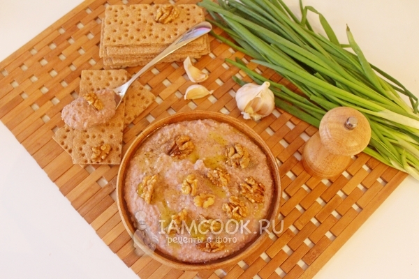 Рецепт паштета из фасоли с орехами