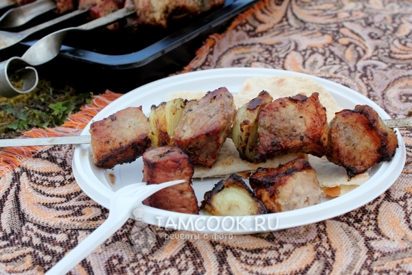 Рецепт шашлыка из свинины с луком в армянском маринаде