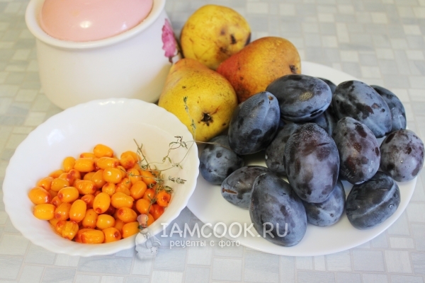 Ингредиенты для плодово-ягодного компота на зиму