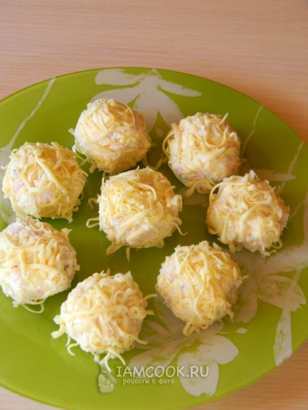 Рецепт сырных шариков с ананасом