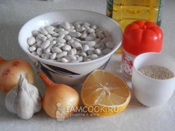 Ингредиенты для паштета из фасоли с кунжутом
