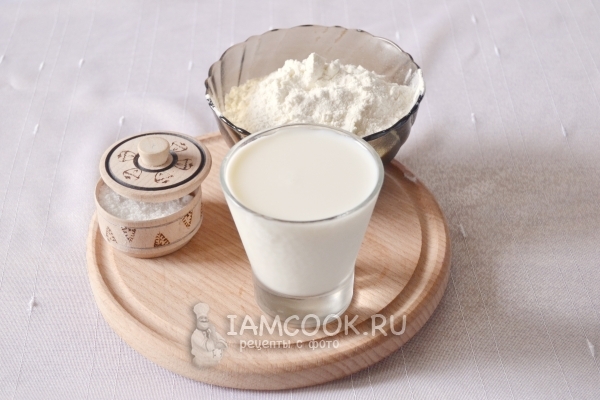 Ингредиенты для теста для вареников на молоке