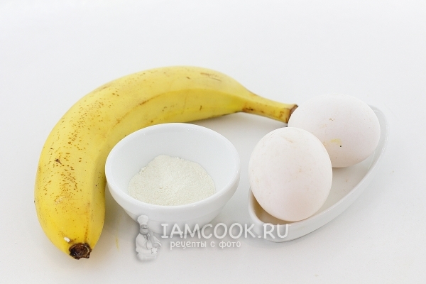 Ингредиенты для диетических панкейков с бананом
