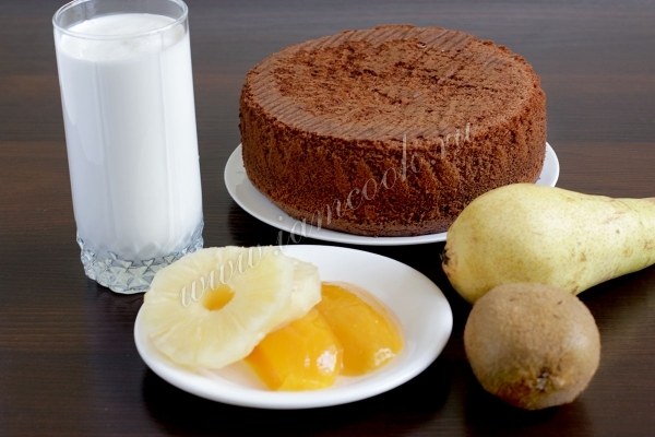Ингредиенты для фруктового торта