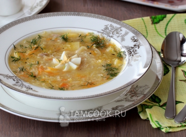 Рецепт супа с пшеном