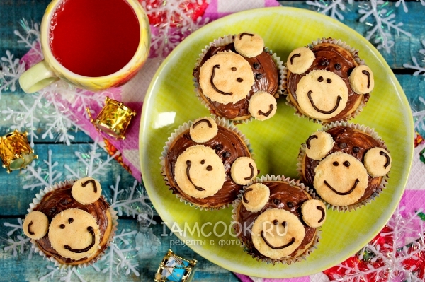 Фото банановых кексов с шоколадными каплями «Мартышки»