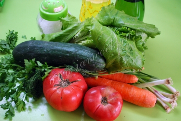 Ингредиенты для осеннего салата