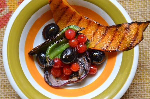 Обжаренные овощи и рыба