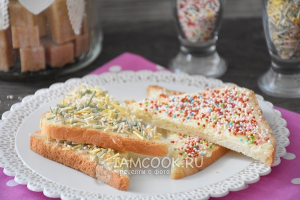 Фото эльфийского хлеба (Fairy Bread)