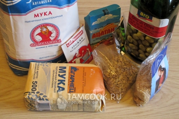Ингредиенты для хлеба цельнозерновой с АЦАТАНом