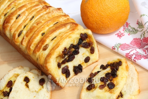 Фото апельсинового пирога с изюмом