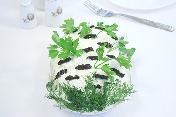 Праздничный салат белая береза