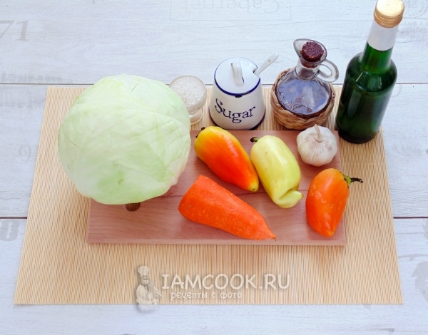 Ингредиенты для маринованной капусты быстрого приготовления