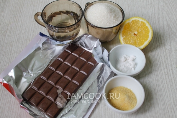 Ингредиенты для зефира в шоколаде